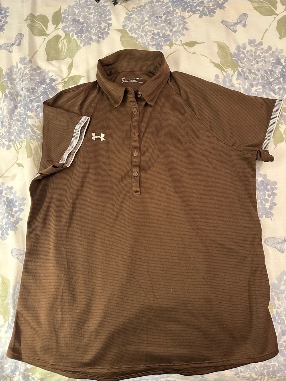 Under Armour Brown Short-Sleeve Polo with Logo